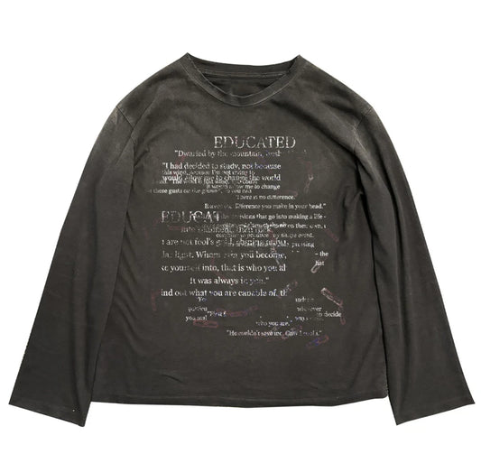 "EDUCATED" Vintage Longsleeve Shirt