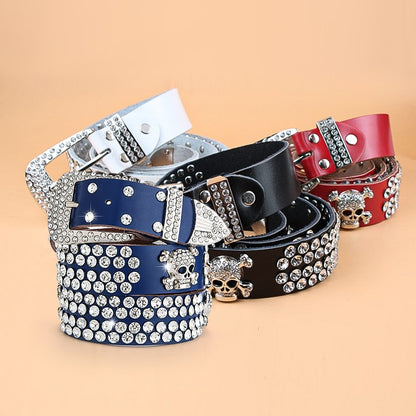 "Skull Rhinestone" Belt