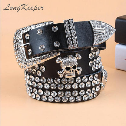 "Skull Rhinestone" Belt